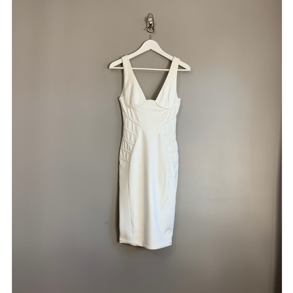 NWT Oh Polly White Suede Underwire Dress - Picture 6 of 10